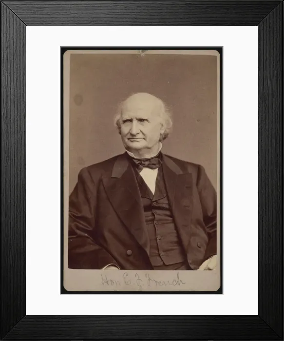 Framed Print : Portrait of Ezra Bartlett French (1810-1880), 1878. Creator: Samuel Montague Fassett Framed Print : Portrait of Ezra Bartlett French (1810-1880), 1878. Creator: Samuel Montague Fassett