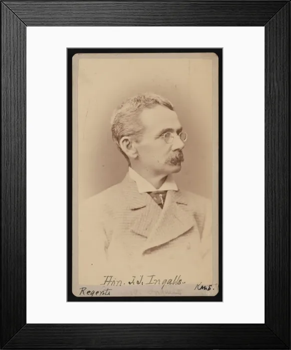 Framed Print : Portrait of John James Ingalls (1833-1900), Between 1876 and 1880 Framed Print : Portrait of John James Ingalls (1833-1900), Between 1876 and 1880