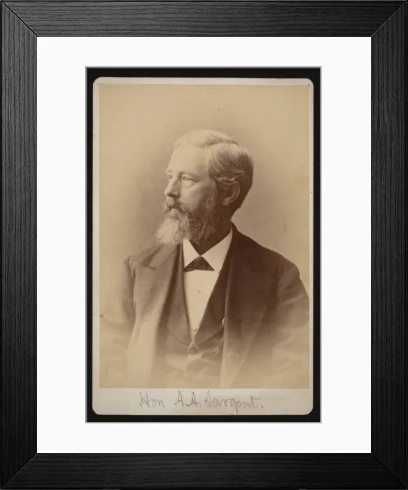 Framed Print : Portrait of Aaron Augustus Sargent (1827-1887), Between 1876 and 1880 Framed Print : Portrait of Aaron Augustus Sargent (1827-1887), Between 1876 and 1880