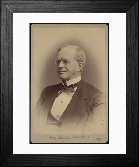 Framed Print : Portrait of Lyman Trumbull (1813-1896), 1877. Creator: Samuel Montague Fassett Framed Print : Portrait of Lyman Trumbull (1813-1896), 1877. Creator: Samuel Montague Fassett