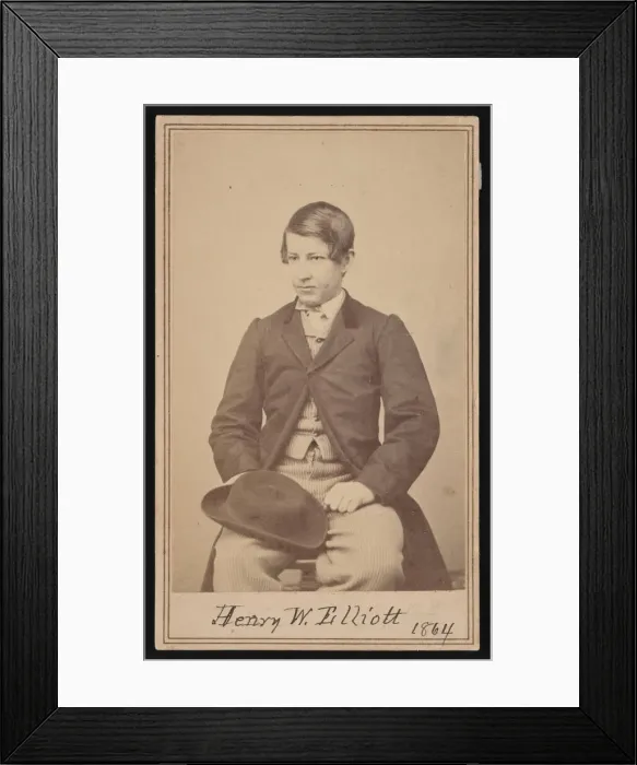 Framed Print : Portrait of Henry Wood Elliott (1846-1930), 1864. Creator: Alexander Gardner Framed Print : Portrait of Henry Wood Elliott (1846-1930), 1864. Creator: Alexander Gardner