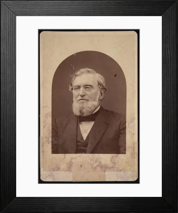 Framed Print : Portrait of Joseph Cummings (1817-1890), Before 1890. Creator: Hennigar & Gittings Framed Print : Portrait of Joseph Cummings (1817-1890), Before 1890. Creator: Hennigar & Gittings