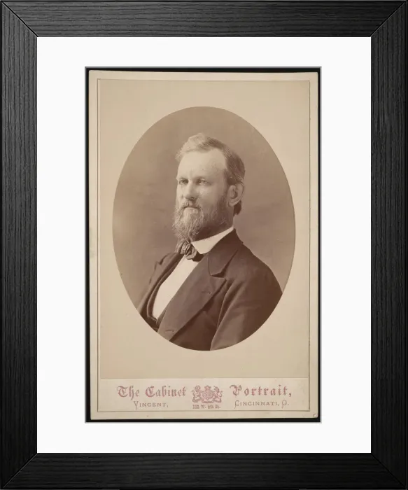 Framed Print : Portrait of J. H. White, Between 1874 and 1881. Creator: J & W Vincent Framed Print : Portrait of J. H. White, Between 1874 and 1881. Creator: J & W Vincent