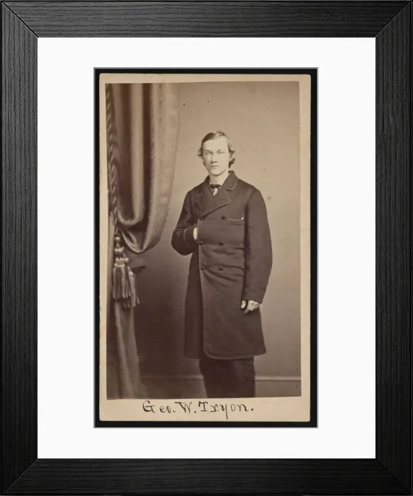 Framed Print : Portrait of George Washington Tryon (1838-1888), Circa 1860s. Creator: Franciss Keeler Framed Print : Portrait of George Washington Tryon (1838-1888), Circa 1860s. Creator: Franciss Keeler