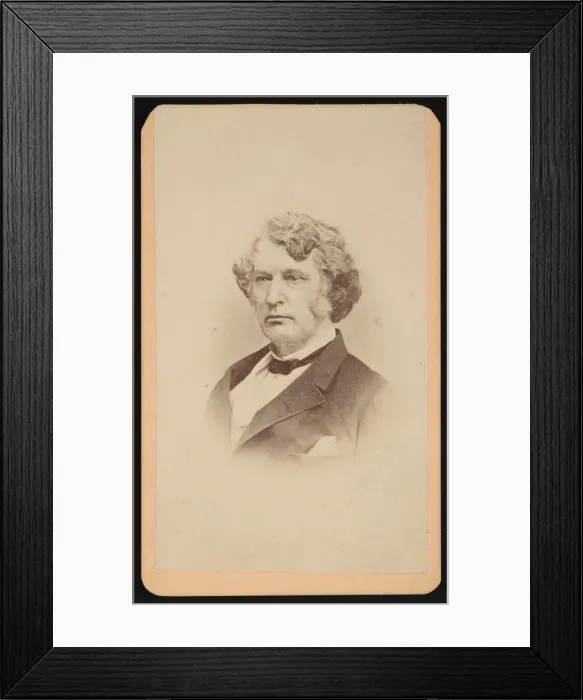 Framed Print : Portrait of Charles Sumner (1811-1874), Before 1874. Creator: Frank L Le Roy Framed Print : Portrait of Charles Sumner (1811-1874), Before 1874. Creator: Frank L Le Roy