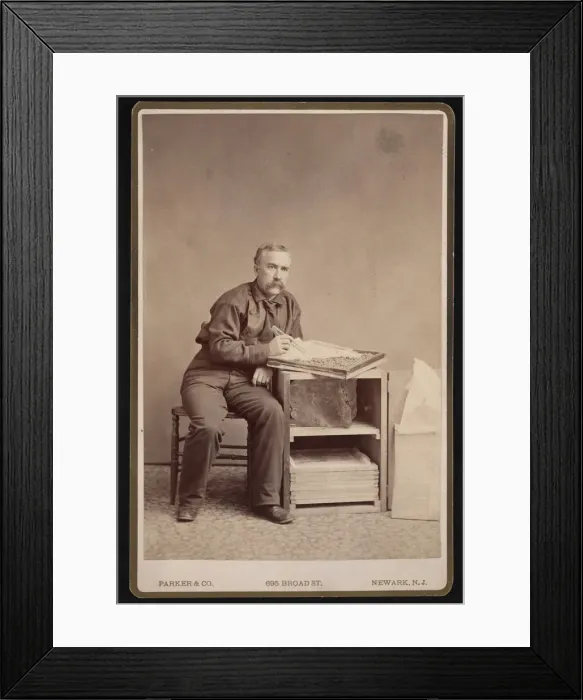 Framed Print : Portrait of Fred Mather (1833-1900), Before 1887. Creator: Parker & Co Framed Print : Portrait of Fred Mather (1833-1900), Before 1887. Creator: Parker & Co