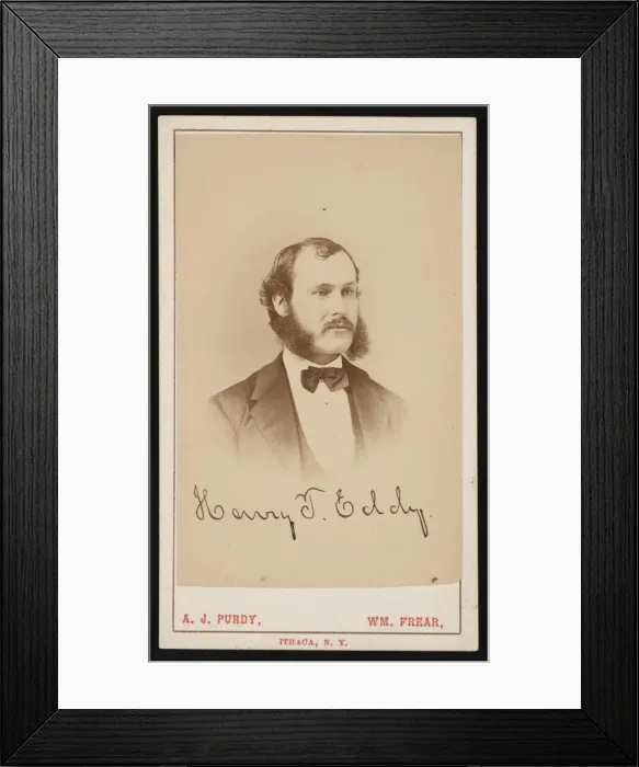 Framed Print : Portrait of Henry Turner Eddy (1844-1921), 1870s. Creator: Purdy & Frear Framed Print : Portrait of Henry Turner Eddy (1844-1921), 1870s. Creator: Purdy & Frear