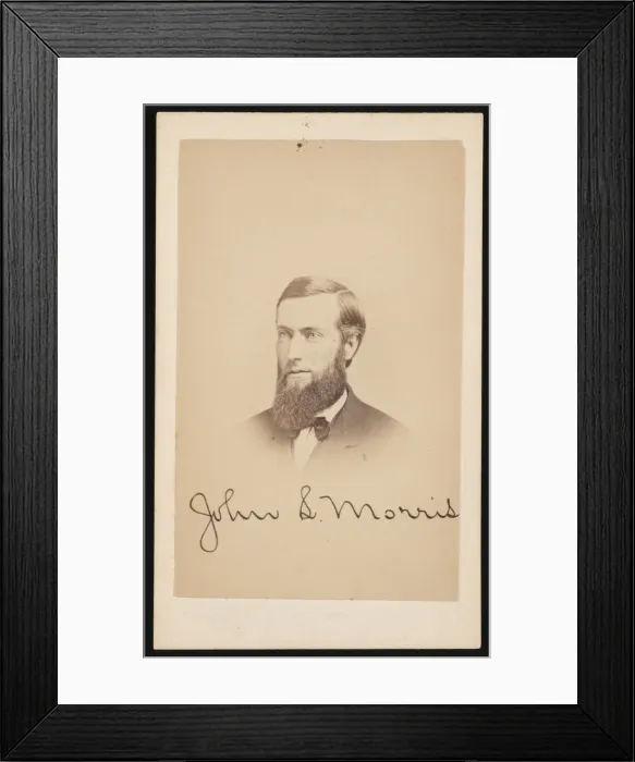 Framed Print : Portrait of John S. Morris, Circa 1870s. Creator: Purdy & Frear Framed Print : Portrait of John S. Morris, Circa 1870s. Creator: Purdy & Frear