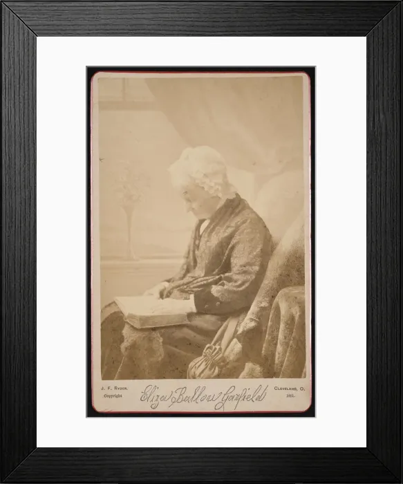 Framed Print : Portrait of Eliza Ballou Garfield (1801-1888), 1881. Creator: James Fitzallen Ryder Framed Print : Portrait of Eliza Ballou Garfield (1801-1888), 1881. Creator: James Fitzallen Ryder