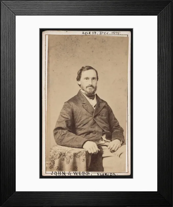 Framed Print : Portrait of John Greene Webb (1824-1908), December 1875. Creator: John B Smith Framed Print : Portrait of John Greene Webb (1824-1908), December 1875. Creator: John B Smith