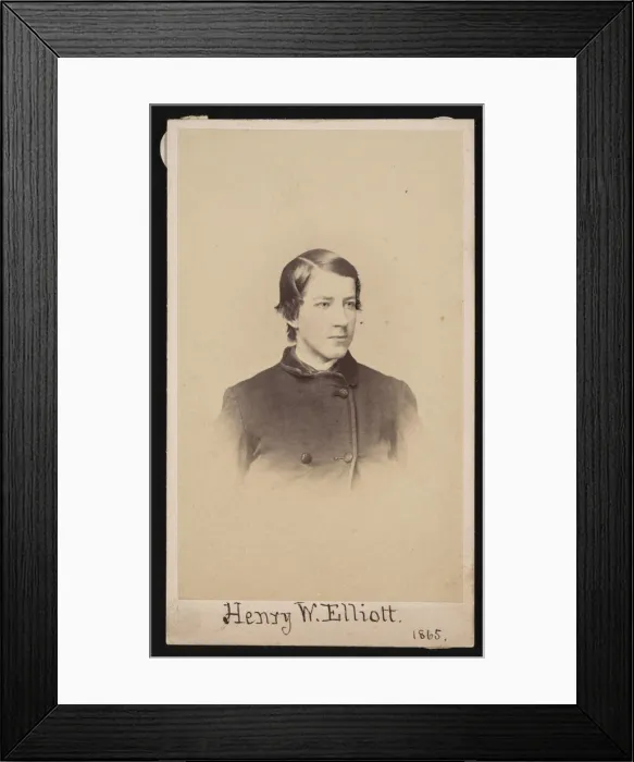Framed Print : Portrait of Henry Wood Elliott (1846-1930), 1865. Creator: Henry Ulke Framed Print : Portrait of Henry Wood Elliott (1846-1930), 1865. Creator: Henry Ulke