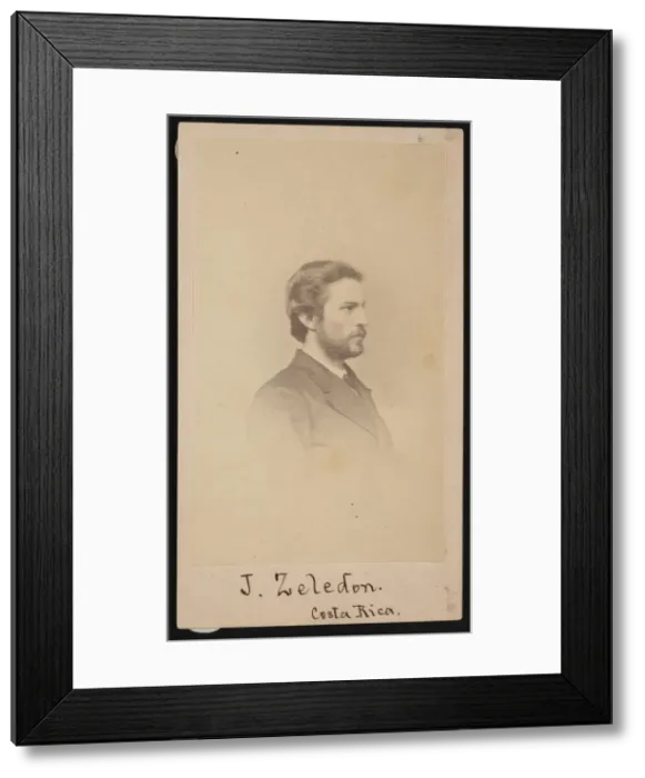 Framed Print : Portrait of Jose Castulo Zeledon (1846-1923), 1868. Creator: Henry Ulke Framed Print : Portrait of Jose Castulo Zeledon (1846-1923), 1868. Creator: Henry Ulke
