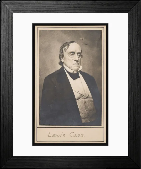 Framed Print : Portrait of Lewis Cass (1782-1866), Before 1866. Creator: Unknown Framed Print : Portrait of Lewis Cass (1782-1866), Before 1866. Creator: Unknown