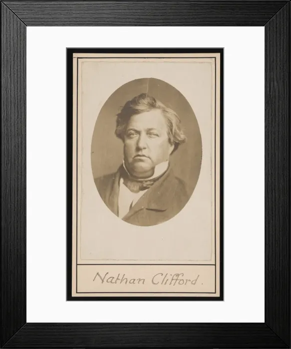 Framed Print : Portrait of Nathan Clifford (1803-1881), Before 1881. Creator: Unknown Framed Print : Portrait of Nathan Clifford (1803-1881), Before 1881. Creator: Unknown