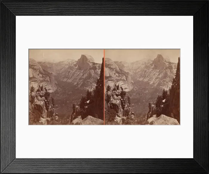 Framed Print : The Domes from Moran Point, Yosemite, 1861 / 76. Creator: Carleton Emmons Watkins Framed Print : The Domes from Moran Point, Yosemite, 1861 / 76. Creator: Carleton Emmons Watkins