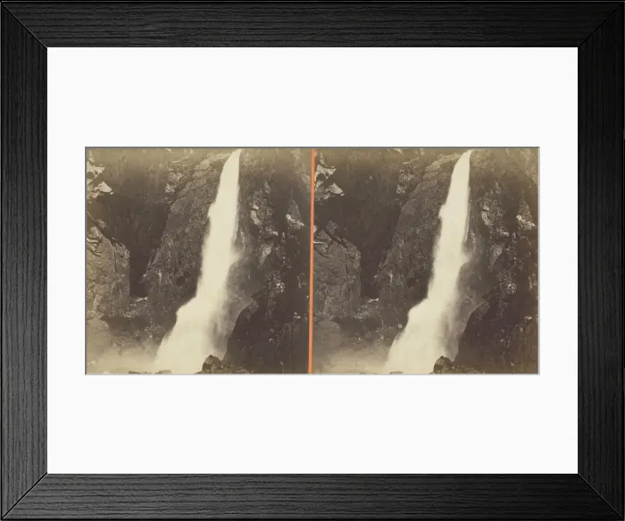 Framed Print : The Lower Yosemite Fall, Yosemite Valley, Mariposa County, Cal. 1861 / 76 Framed Print : The Lower Yosemite Fall, Yosemite Valley, Mariposa County, Cal. 1861 / 76