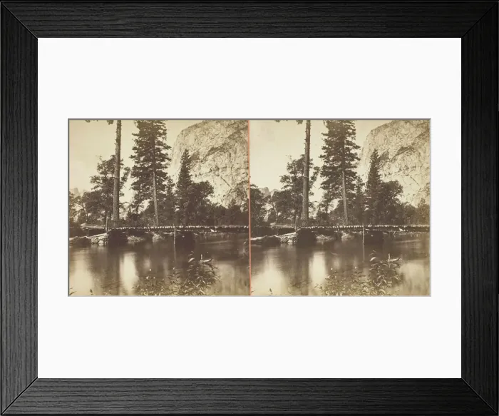 Framed Print : The Bridge, Yosemite, 1861 / 76. Creator: Carleton Emmons Watkins Framed Print : The Bridge, Yosemite, 1861 / 76. Creator: Carleton Emmons Watkins