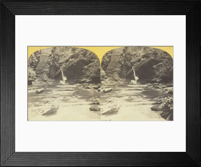 Framed Print : View in Freers, Glen of Watkins, N. Y. 1860 / 65. Creator: J. C. Burritt Framed Print : View in Freers, Glen of Watkins, N. Y. 1860 / 65. Creator: J. C. Burritt