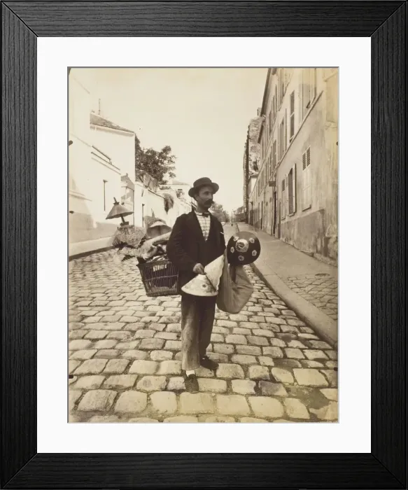 Framed Print : Marchand abat-jours, 1899 / 1900. Creator: Eugene Atget Framed Print : Marchand abat-jours, 1899 / 1900. Creator: Eugene Atget