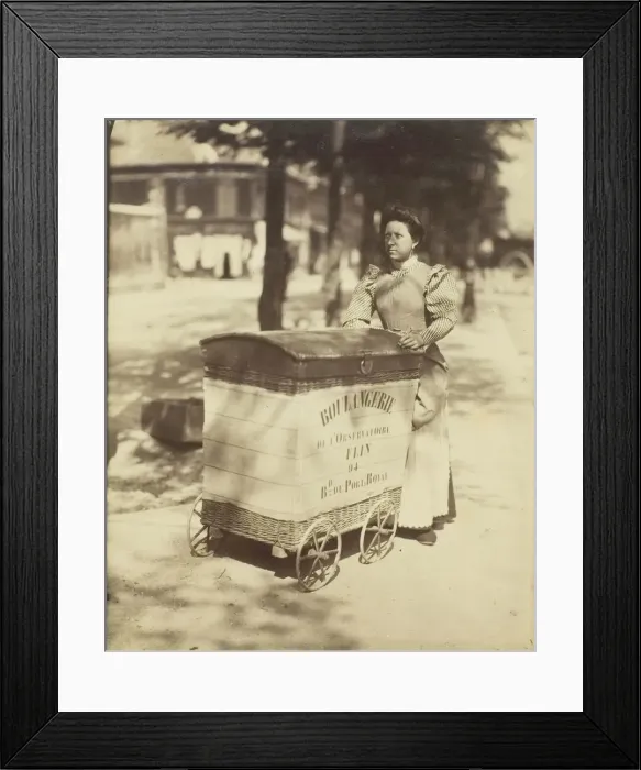 Framed Print : Porteuse de pain, c. 1899 / 1900. Creator: Eugene Atget Framed Print : Porteuse de pain, c. 1899 / 1900. Creator: Eugene Atget
