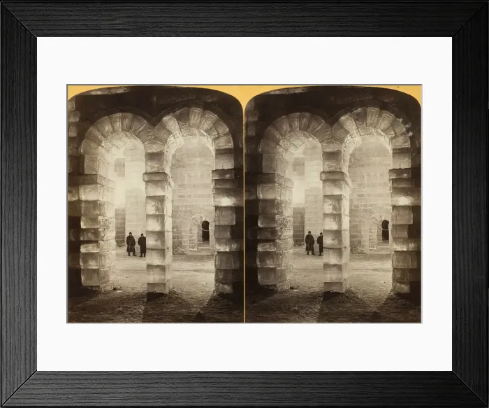 Framed Print : Looking in at West entrance, by Electric light, 1886 / 88. Creator: Henry Hamilton Bennett Framed Print : Looking in at West entrance, by Electric light, 1886 / 88. Creator: Henry Hamilton Bennett