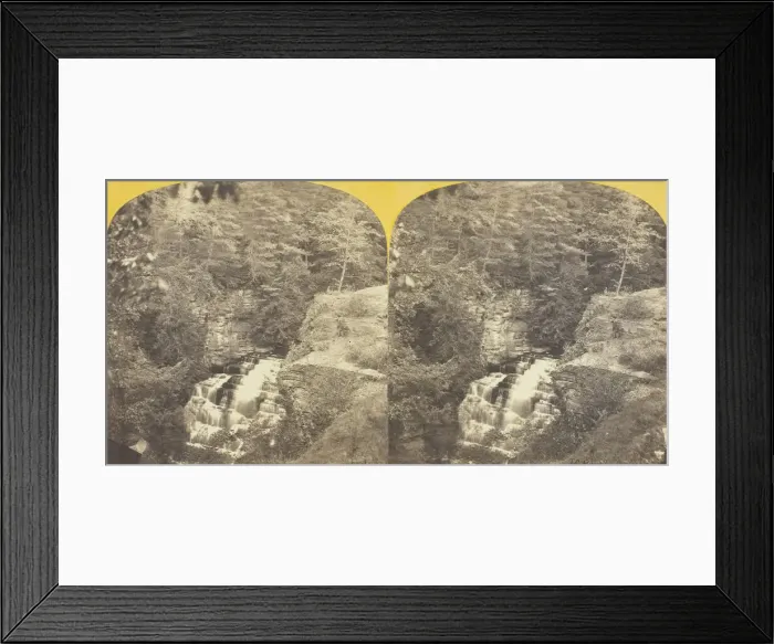 Framed Print : Cascadilla Creek, Ithaca, N. Y. 6th Fall, or Giants Staircase, near Willow Pond, 1860 / 65 Framed Print : Cascadilla Creek, Ithaca, N. Y. 6th Fall, or Giants Staircase, near Willow Pond, 1860 / 65