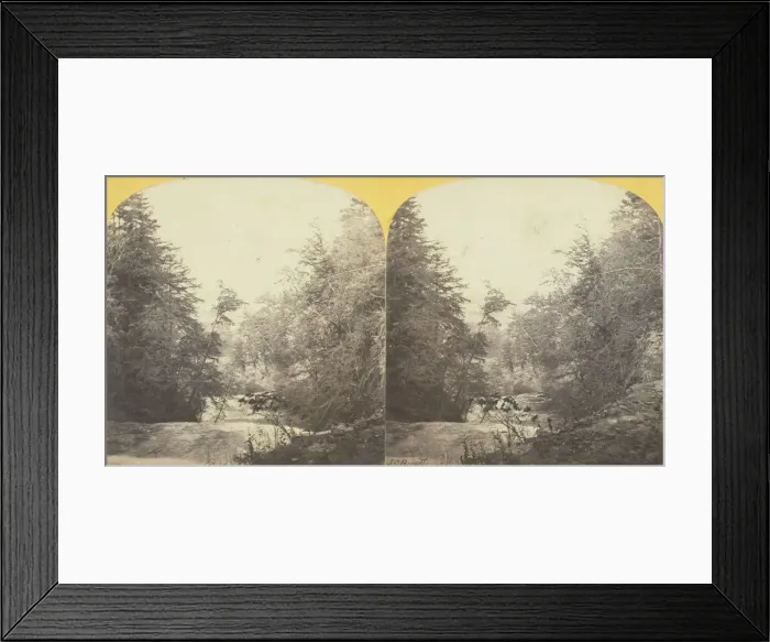 Framed Print : Buttermilk Creek, Ithaca, N. Y. View looking down 1st and 2d Falls, 207 feet, 1860 / 65 Framed Print : Buttermilk Creek, Ithaca, N. Y. View looking down 1st and 2d Falls, 207 feet, 1860 / 65