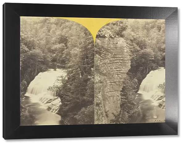 Fall Creek, Ithaca, N. Y. 2d, or Forest Fall, 60 feet high, from north bank, 1860  /  65