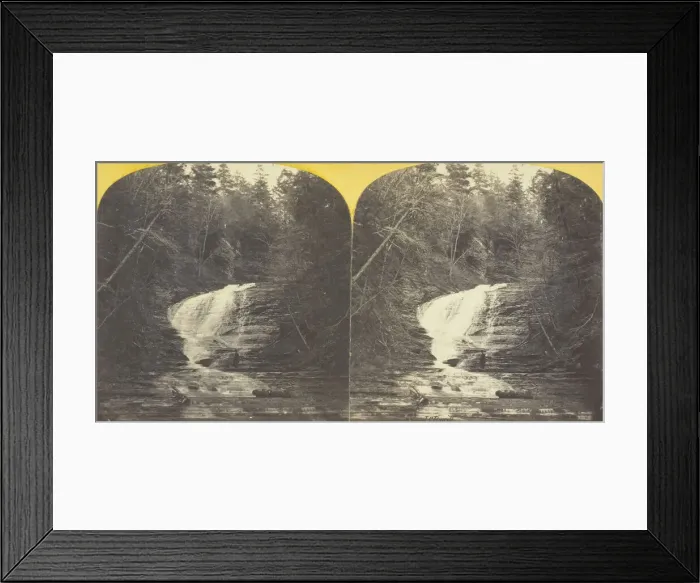 Framed Print : Buttermilk Creek, Ithaca, N. Y. 2d Fall, 87 feet high, 1860 / 65. Creator: J. C. Burritt Framed Print : Buttermilk Creek, Ithaca, N. Y. 2d Fall, 87 feet high, 1860 / 65. Creator: J. C. Burritt