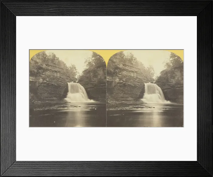Framed Print : Fall Creek, Ithaca, N. Y. 5th, or Trip Hammer Fall, 65 feet high, 1860 / 65. Creator: J. C Framed Print : Fall Creek, Ithaca, N. Y. 5th, or Trip Hammer Fall, 65 feet high, 1860 / 65. Creator: J. C