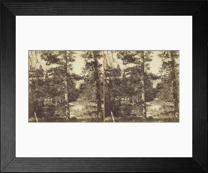 Framed Print : View on the Merced, Yosemite Valley, Mariposa County, Cal. 1861 / 76 Framed Print : View on the Merced, Yosemite Valley, Mariposa County, Cal. 1861 / 76