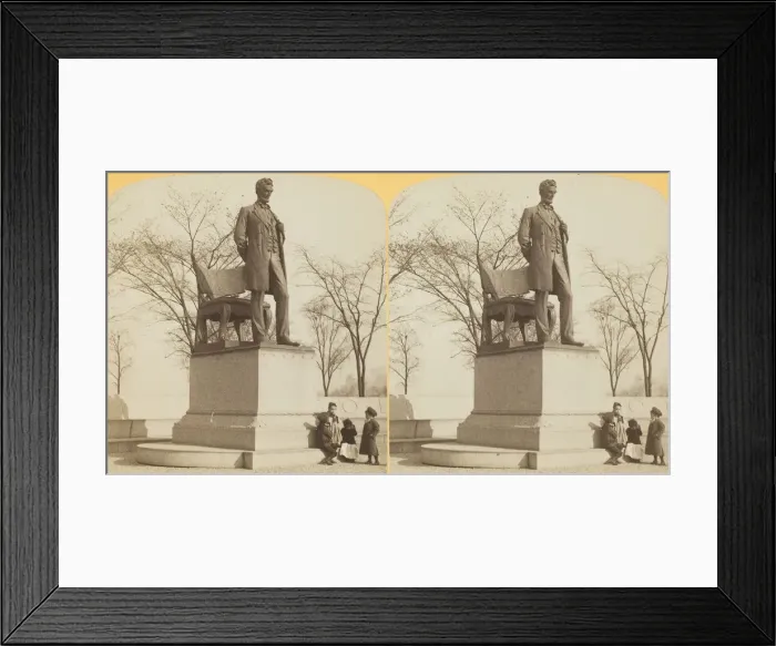 Framed Print : Lincoln Monument in Lincoln Park, 1887 / 93. Creator: Henry Hamilton Bennett Framed Print : Lincoln Monument in Lincoln Park, 1887 / 93. Creator: Henry Hamilton Bennett