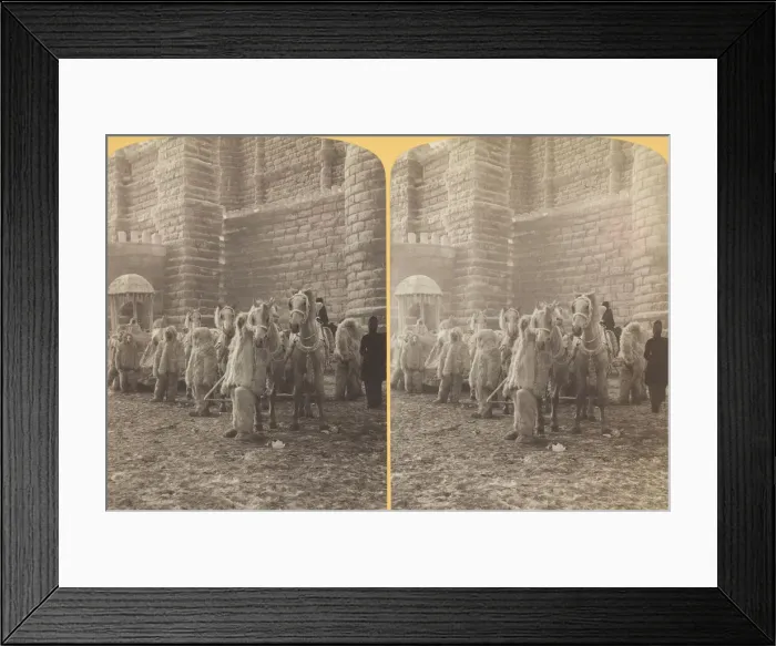 Framed Print : Waiting for the Royal family at entrance to Palace, 1886 / 88 Framed Print : Waiting for the Royal family at entrance to Palace, 1886 / 88