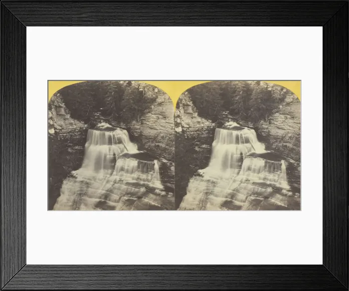 Framed Print : Enfield Creek, near Ithaca, N. Y. Lucifer, or Main Fall, from South Bank, 1860 / 65 Framed Print : Enfield Creek, near Ithaca, N. Y. Lucifer, or Main Fall, from South Bank, 1860 / 65