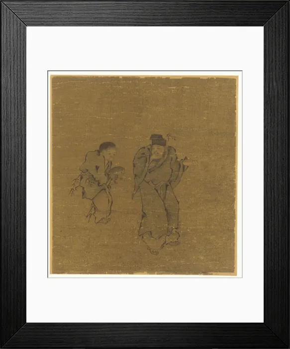 Framed Print : Two Male Figures With a Toad, Ming or Qing dynasty, 17th century. Creator: Unknown Framed Print : Two Male Figures With a Toad, Ming or Qing dynasty, 17th century. Creator: Unknown