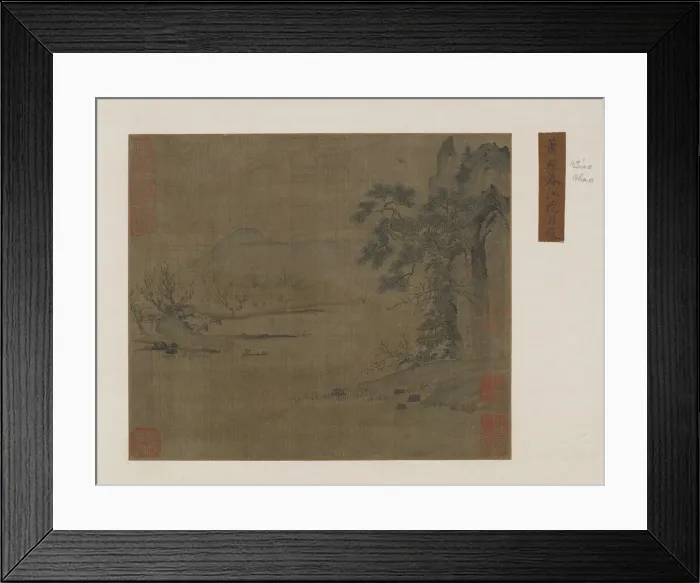 Framed Print : Pavilion on the spring river, Ming or Qing dynasty, 16th-19th century. Creator: Unknown Framed Print : Pavilion on the spring river, Ming or Qing dynasty, 16th-19th century. Creator: Unknown