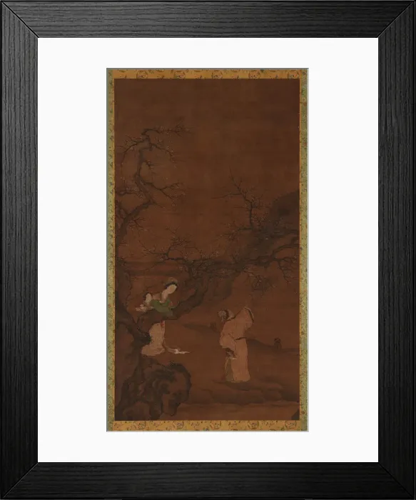 Framed Print : Man and woman enjoying plum blossoms, Ming or Qing dynasty, 15th-18th century Framed Print : Man and woman enjoying plum blossoms, Ming or Qing dynasty, 15th-18th century