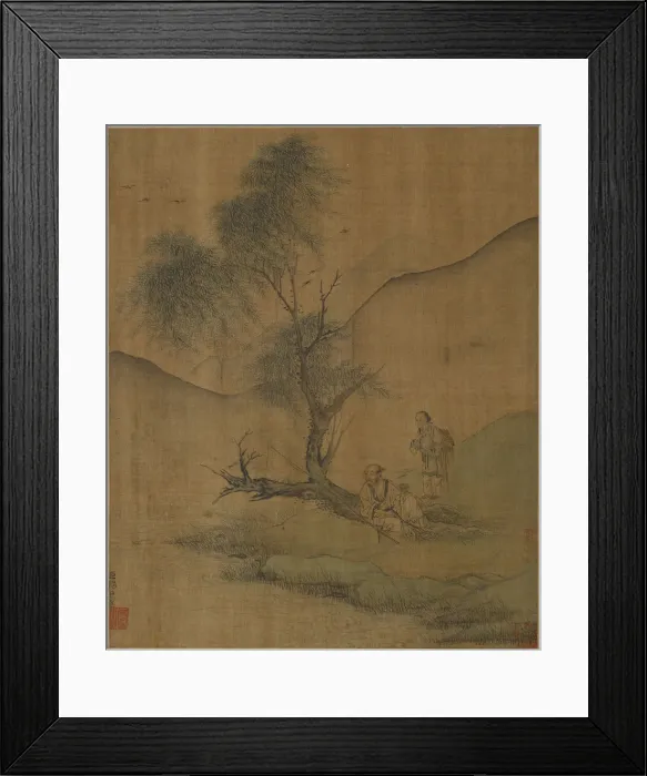 Framed Print : Resting Under Willows, Possibly Ming dynasty, 1368-1644. Creator: Unknown Framed Print : Resting Under Willows, Possibly Ming dynasty, 1368-1644. Creator: Unknown