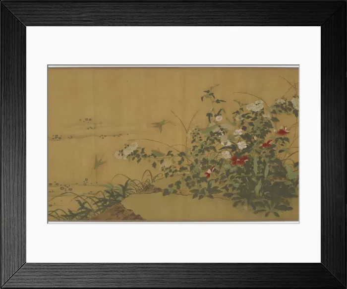 Framed Print : Flowers, Plants, and Insects, Ming dynasty, 16th century. Creator: Unknown Framed Print : Flowers, Plants, and Insects, Ming dynasty, 16th century. Creator: Unknown