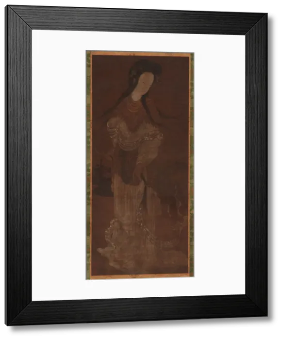 Framed Print : Standing Figure of a Female Immortal, Ming dynasty, 16th-17th century. Creator: Unknown Framed Print : Standing Figure of a Female Immortal, Ming dynasty, 16th-17th century. Creator: Unknown