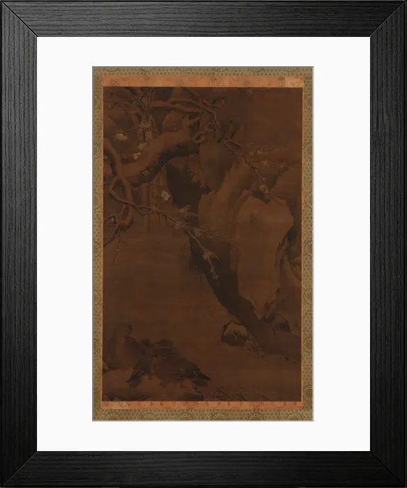 Framed Print : Ducks, Torrent, and Overhanging Rocks, Ming dynasty, 16th century. Creator: Unknown Framed Print : Ducks, Torrent, and Overhanging Rocks, Ming dynasty, 16th century. Creator: Unknown