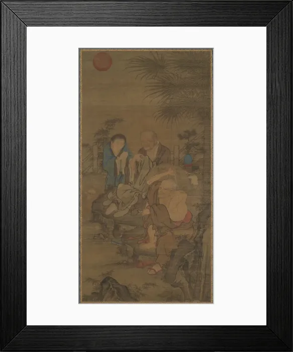 Framed Print : Mending Clothes in the Early Morning Sun, Ming dynasty, 15th-16th century