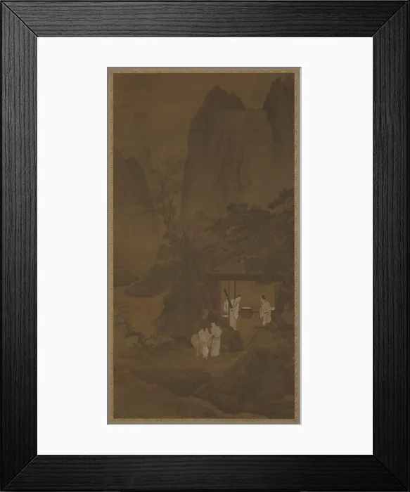Framed Print : Visitor to a mountain retreat, Ming dynasty, 16th century. Creator: Unknown Framed Print : Visitor to a mountain retreat, Ming dynasty, 16th century. Creator: Unknown
