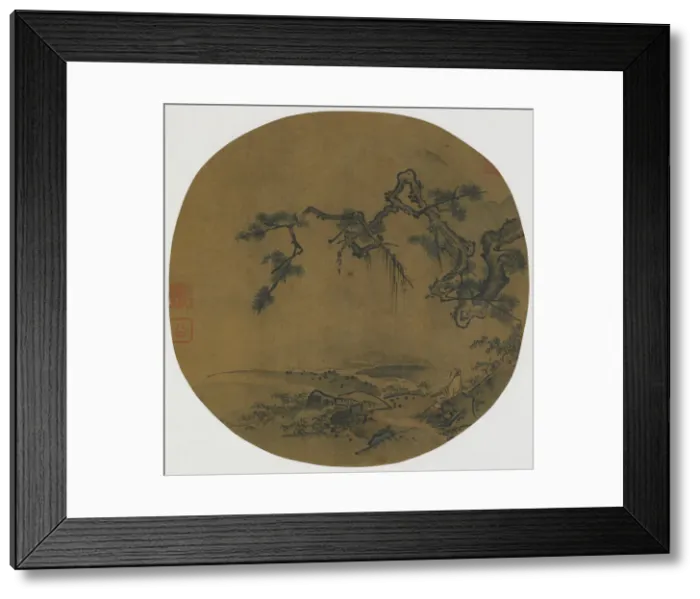Framed Print : Sitting under a Pine, Ming dynasty, 15th-16th century. Creator: Unknown Framed Print : Sitting under a Pine, Ming dynasty, 15th-16th century. Creator: Unknown
