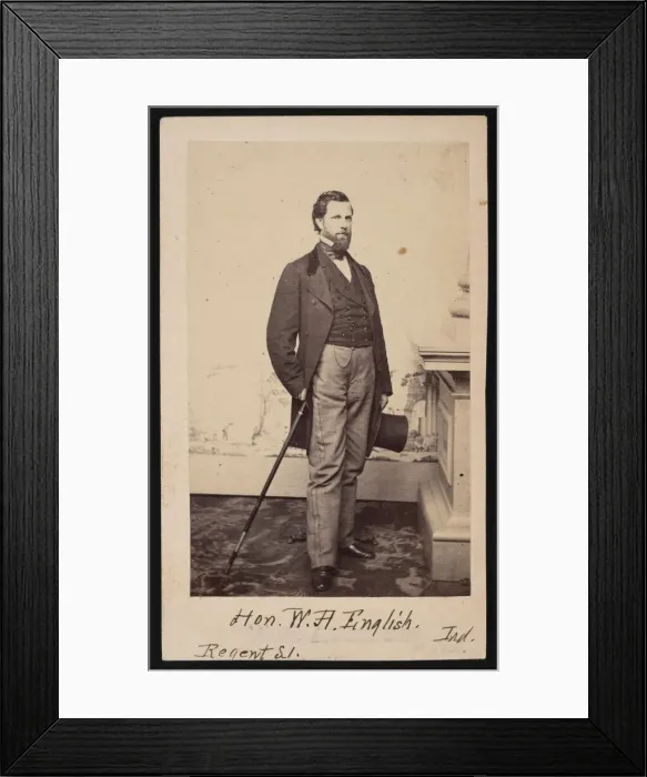 Framed Print : Portrait of William Hayden English (1822-1896), Before 1896. Creator: Edward Anthony Framed Print : Portrait of William Hayden English (1822-1896), Before 1896. Creator: Edward Anthony