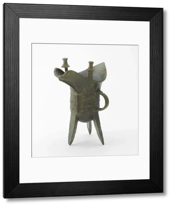 Framed Print : Ritual wine warmer with taotie, Late Shang dynasty, ca. early 11th century BCE Framed Print : Ritual wine warmer with taotie, Late Shang dynasty, ca. early 11th century BCE