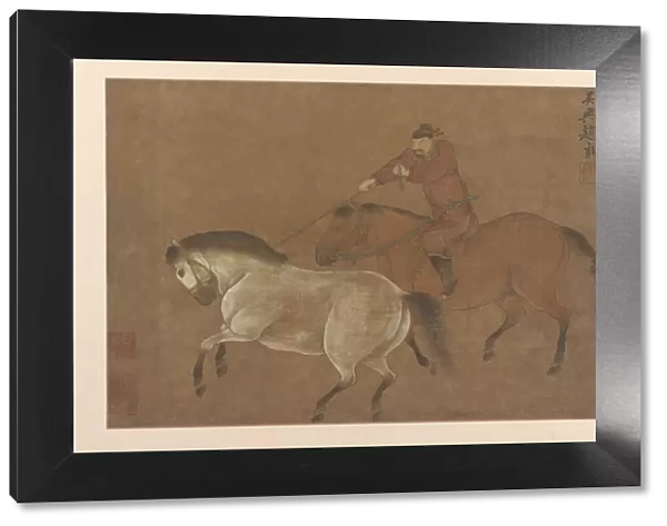 A Rider Lassoing a Horse, Ming dynasty, 1369-1644. Creator: Unknown