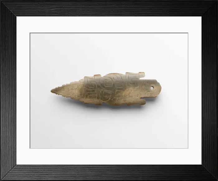 Framed Print : Pendant in the form of a reptile, Late Shang dynasty, ca. 1300-ca. 1050 BCE Framed Print : Pendant in the form of a reptile, Late Shang dynasty, ca. 1300-ca. 1050 BCE
