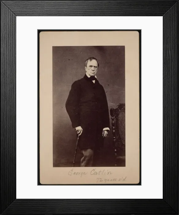 Framed Print : Portrait of George Catlin (1796-1872), Circa 1867. Creator: Bernheim Framed Print : Portrait of George Catlin (1796-1872), Circa 1867. Creator: Bernheim