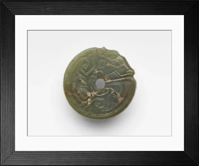 Framed Print : Pendant in the form of a coiled dragon, Late Shang dynasty, ca. 1300-ca. 1050 BCE Framed Print : Pendant in the form of a coiled dragon, Late Shang dynasty, ca. 1300-ca. 1050 BCE